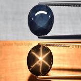 Genuine Cabochon Blue Star Sapphire 5.01ct 10.5x8.3x5.2mm Opaque Thailand