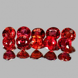 Genuine Red Sapphires 1.12cts (10) 2.8x2.8x2.1 Round VS1 Clarity