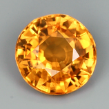 Genuine Orange Sapphire .59ct 5.0 x 5.0mm Round VVS Clarity