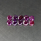 Genuine Set PURPLE DIAMONDS (10) .24ct 1.5 x 1.5 x 1.1mm Round