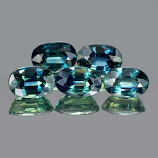 Genuine Bluish Green Sapphires 0.72cts 6.1 x 4.1 x 3.2mm Thailand VS1