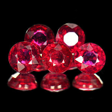 Genuine Rubies .42ct 4.4 x 4.4mm Round VSI Clarity