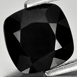 Genuine 100% Natural Black Spinel 2.30ct 8.3x8.2mm Cushion Opaque Thailand