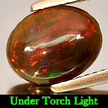 Genuine 100% Natural Cabochon Brown Opal 1.28ct 9.8x7.7mm Opaque Ethiopia 