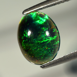 Genuine 100% Natural Cabochon Crystal Welo Black Opal 1.11ct 9.5 x 7.5mm Opaque