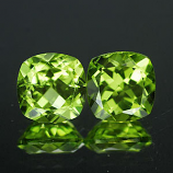 Genuine 100% Natural Peridot (2) 1.88ct 6.1 x 6.1 x 3.5mm VVS