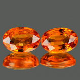 Genuine Orange Sapphire .52ct 5.8 x 4.1mm Oval VS1 Clarity