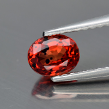 Genuine Reddish Orange Sapphire 0.85ct 5.5 x 4.5mm SI1 Tanzania